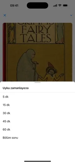 Fablum’un sesli kitap oynatıcısındaki uyku zamanlayıcısı 5, 15, 30, 45 ya da 60 dakika veya bölümün sonunu sunuyor
